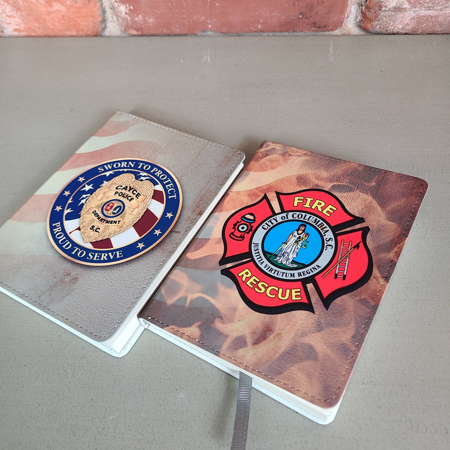 First Responder Military Journal, Police, Paramedic, Firefighter, Air Force, Army, National Guard, Marines, American Flag Notebook