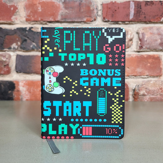 Gamer Journal, Video Games, Nintendo, Playstation, Xbox, Sega, Pixels, Minecraft, Fun Notebook, Cool Gift, Nerd