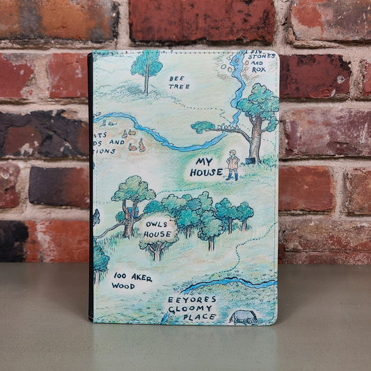 Winnie the Pooh Hundred Acre Wood Vintage Classic Map Reusable Journal, Cute Journal Gift for Friend Gift Notebook, Tigger Piglet Eeyore