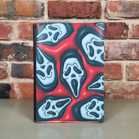 Halloween Ghostface Scream Red and Black Journal, Scary Movies, No You Hang Up, Horror Gift, Notebook