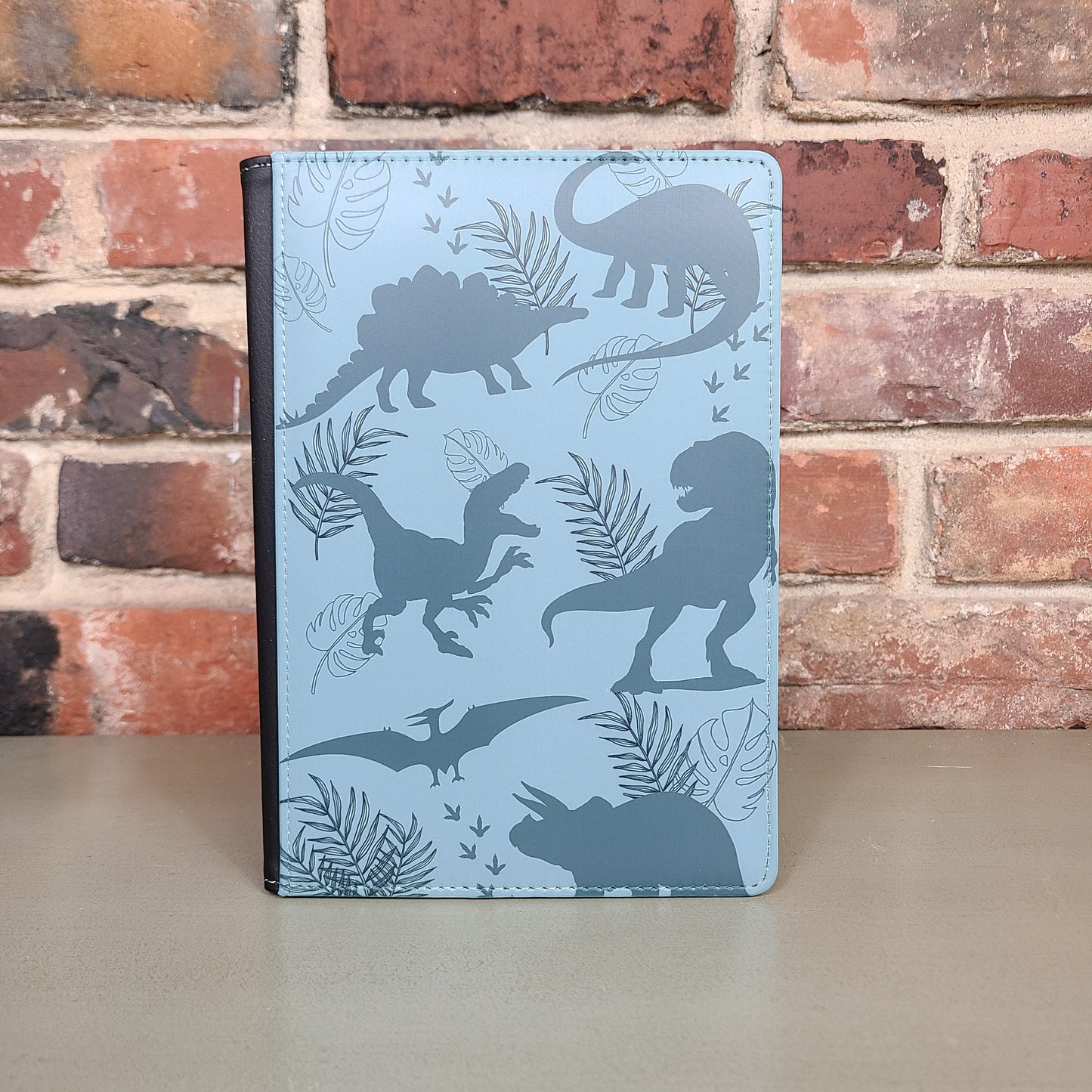 Dinosaur Jurassic Journal Gift for Dinosaur Lover T-Rex Journal Gray Raptor Notebook for Men or Women Gift for Kid Reusable Journal